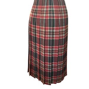 Plaid Maxi Skirt - Red and Green